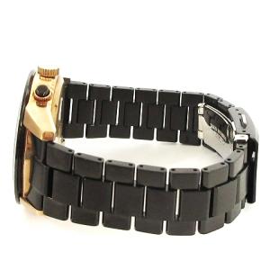 CITIZEN 美品 クロノグラフ エコドライブ 腕時計 デイト E820-S110653 黒 ブラック 文字盤ブラウン ウォッチ SM0