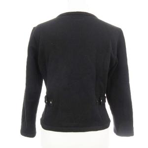 agnes b. カーディガン 長袖 スナップボタン スウェット 裏起毛 黒 T2 SM0