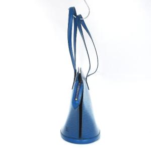 LOUIS VUITTON M52265 エピ サンジャックショッピング トート ショルダーバッグ レザー トレドブルー