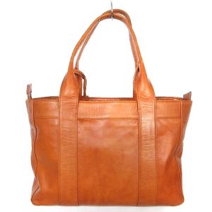 aniary ビジネスショルダーバッグ トート レザー 裏地 迷彩柄 茶 ブラウン 鞄 SM0