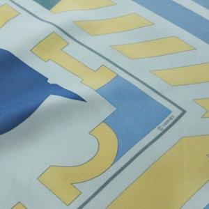 HERMES カレ90 J.METZ パズル 馬 スカーフ 大判 シルク 総柄 青 ブルー 小物 SM0 AA