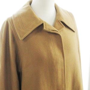 Aquascutum ステンカラーコート 比翼仕立て イングランド製 ウール キャメル SM0 AA
