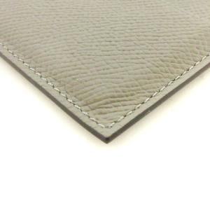 HERMES シチズンツイル カードケース 名刺入れ シルクイン U刻印 ヴォーエプソン レザー グレー