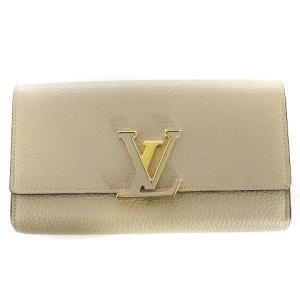 M61249 ポルトフォイユ カプシーヌ トリヨンレザー 二つ折り 長財布  ガレ グレー