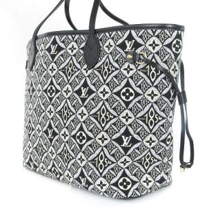 LOUIS VUITTON M57230 モノグラム SINCE1754 ネヴァーフルMM ジャガード トートバッグ 黒