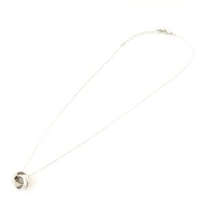 SWAROVSKI ネックレス ペンダント サークル クロスリング ストーン シルバーカラー アクセサリー