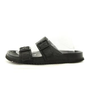 LOUIS VUITTON 19SS モノグラム ミラボーライン サンダル コンフォート レザー 8.5 黒