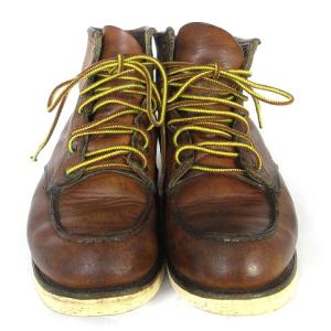 RED WING クラシック モック ワークブーツ レザー 刺繍羽タグ 8876 茶 ブラウン 25.5cm相当 靴
