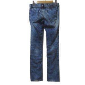DIESEL LIVY デニムパンツ スーパースリムストレート ジーンズ ブルー 青 ダメージ加工 ストレッチ W26 L30 コットン