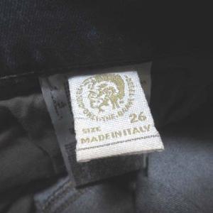 DIESEL LIVY デニムパンツ スーパースリムストレート ジーンズ ブルー 青 ダメージ加工 ストレッチ W26 L30 コットン