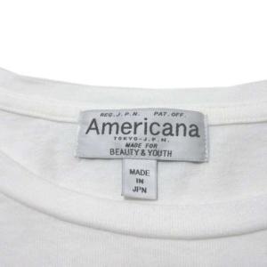AMERICANA ビューティー&ユース BEAUTY&YOUTH 別注 Tシャツ 半袖 プリント 白 ホワイト カットソー コットン X
