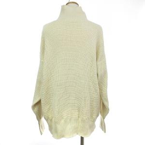 Shinzone 美品 22年製 コットンカシミヤ ワッフル プルオーバー ニット 長袖 ハーフジップ ハイネック 無地 22MMSNI06