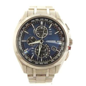 CITIZEN ATESSA 腕時計 クロノグラフ ソーラー H804-T018696 ブルー シルバー