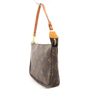 LOUIS VUITTON M51980 モノグラム ポシェットアクセソワール  ポーチ ハンドバッグ 茶