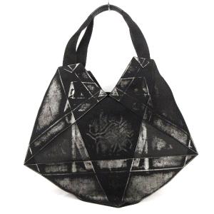 トートバッグ 変形 プリント IL55AG014 黒 シルバーカラー SM0