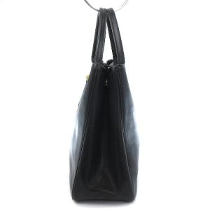 Longchamp ロゾ ハンドバッグ オールレザー ステッチ マグネットボタン 黒 ブラック 鞄 SM0