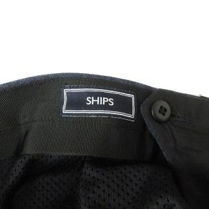 SHIPS ドビーイージーパンツ スラックス ダブル仕上げ センタープレス ウール 無地 ジッパーフライ 113-15-0450 60065