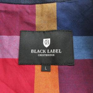BLACK LABEL CRESTBRIDGE テーラード ジャケット 薄手 メッシュ 紺 ネイビー L SM0