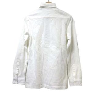 LACOSTE ポロシャツ 長袖 白 ボタンダウン ワンポイント 3 M ホワイト コットン X