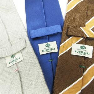 LUIGI BORRELLI ネクタイ 5本セット おまとめ ニットタイ レギュラータイ ブルー グレー ブラウン レッド系 SM0