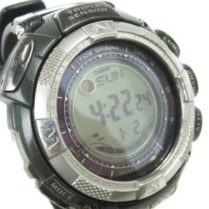 CASIO プロトレック トリプルセンサー タフソーラー 腕時計 デジタル PRG-130-1V ダークグリーン ウォッチ SM0