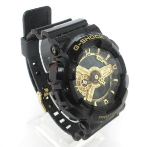 CASIO G-SHOCK 腕時計 アナデジ クオーツ GA-110GB-1AJF 黒 ブラック ゴールドカラー ウォッチ SM0
