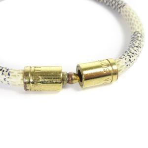 LOUIS VUITTON ダミエ アズール ブラスレ キープイット ブレスレット PVC M6607E 白 ホワイト 小物 SM0 AA