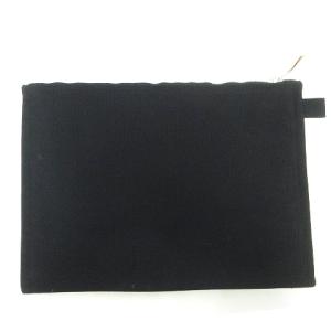 HERMES ボラボラ ポーチ クラッチバッグ 2点セット Hロゴ 刺繍 キャンバス 黒