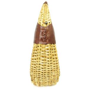 RALPH LAUREN かごバッグ ハンドバッグ バスケット レザー ナチュラル ブラウン系