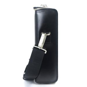 dunhill 美品 ビジネス ショルダーバッグ ハンド 2WAY レザー ファスナー 無地 黒 ブラック 鞄 AA