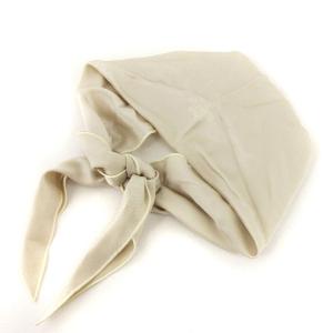 ロザンジュ スカーフ バンダナ ロゴ ひし形 シルク ライトベージュ AA SM0