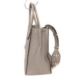 MICHAEL KORS ハンドバッグ ショルダー 2WAY ビジュー スクエア グレー 鞄 SM0