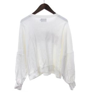 STUSSY スウェット トレーナー 長袖 クルーネック コットン 裏毛 ビッグロゴ プリント 白 ホワイト M SM0