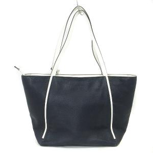 Kors michael kors トートバッグ ハンド レザー チャーム付き ロゴ プレート 30S8GN1T3L 紺 ネイビー 鞄