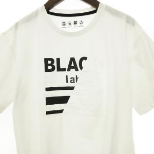BLACK LABEL CRESTBRIDGE エンボスロゴTシャツ 半袖 丸首 クルーネック プリント 51P30-320-02 白 ホワイト L