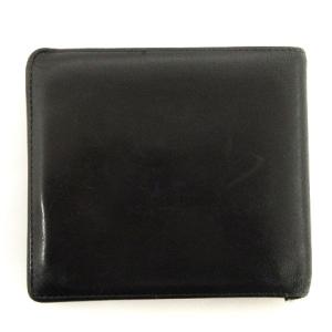 LOUIS VUITTON キュイールベキア 二つ折り 財布 札入れ パンチング レザー 黒 ブラック ウォレット AA