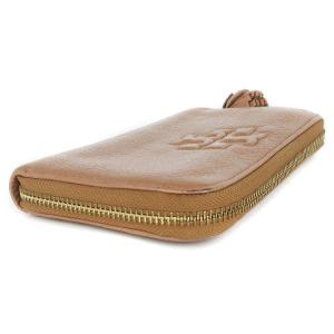 TORY BURCH 長財布 ラウンドファスナー レザー タッセル ロングウォレット 茶系 ブラウン系 SM0