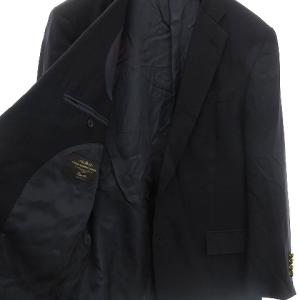 Brooks Brothers テーラードジャケット シングル 2B カノニコ生地 金ボタン 黒 ブラック 42 SM0