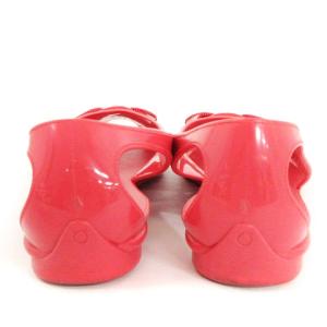 Salvatore Ferragamo ラバーパンプス ヴァラリボン オープントゥ ピンク 8 25cm位 SM0