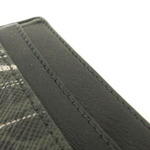 DIOR HOMME カードケース 名刺入れ プリント レザー 黒 ブラック グレー AA