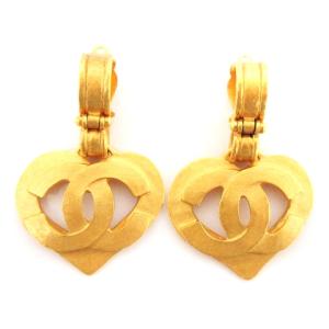 95P スプリングコレクション ヴィンテージ ココマーク イヤリング ハート ゴールドカラー