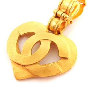 CHANEL 95P スプリングコレクション ヴィンテージ ココマーク イヤリング ハート ゴールドカラー
