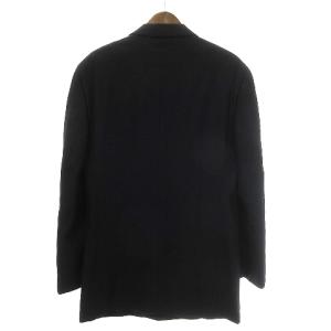 GIORGIO ARMANI テーラードジャケット ブレザー ダブル 4B 金ボタン ウール 黒 ブラック 50 約XLサイズ IBO17 AA AO