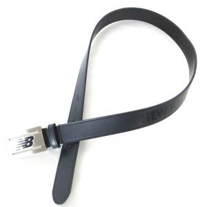 New Balance ロゴバックルベルト ハトメ レザー プリント ネイビー 小物