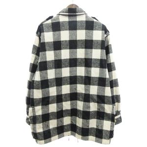 roar ロイヤルフラッシュ コラボ 17FRB-RF03 ダメージ バッファロー チェック ブルゾン 黒 ブラック 白 ホワイト 4