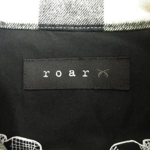 roar ロイヤルフラッシュ コラボ 17FRB-RF03 ダメージ バッファロー チェック ブルゾン 黒 ブラック 白 ホワイト 4