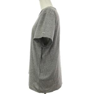 POLO RALPH LAUREN Tシャツ カットソー クルーネック 丸首 プリント シングルステッチ XL グレー 灰色