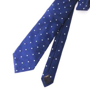 Brooks Brothers ネクタイ ドット 水玉 アメリカ製 標準幅 レギュラータイ シルク100％ ネイビー 紺 SM0