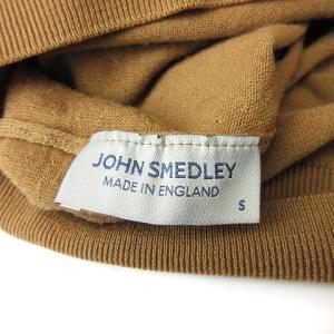 JOHN SMEDLEY ニット セーター 長袖 モックネック ウール キャメル S