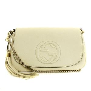 536224 ソーホー インターロッキンG チェーンショルダーバッグ レザー アイボリー